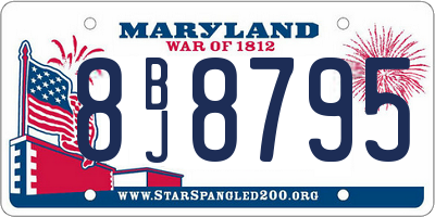 MD license plate 8BJ8795