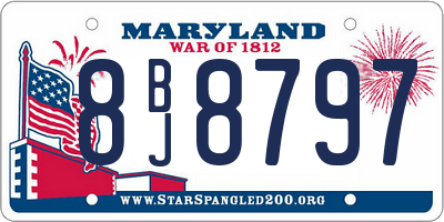 MD license plate 8BJ8797