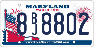 MD license plate 8BJ8802