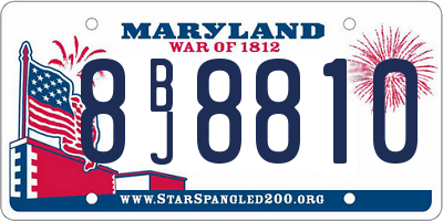 MD license plate 8BJ8810