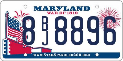 MD license plate 8BJ8896