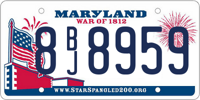 MD license plate 8BJ8959