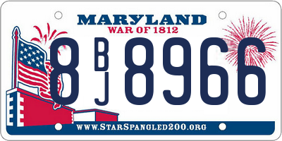 MD license plate 8BJ8966