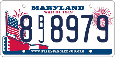 MD license plate 8BJ8979