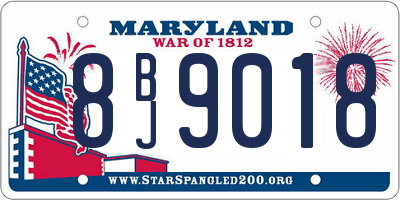 MD license plate 8BJ9018
