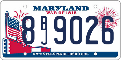 MD license plate 8BJ9026