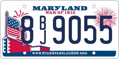 MD license plate 8BJ9055