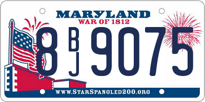 MD license plate 8BJ9075