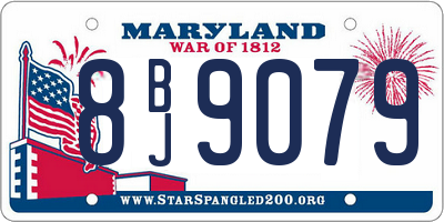 MD license plate 8BJ9079