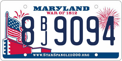 MD license plate 8BJ9094
