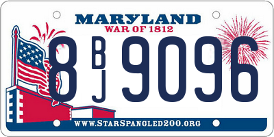 MD license plate 8BJ9096