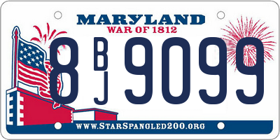 MD license plate 8BJ9099