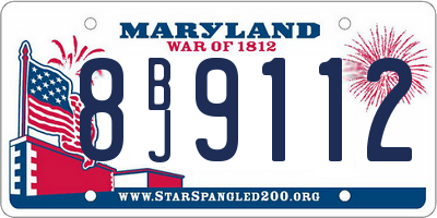 MD license plate 8BJ9112
