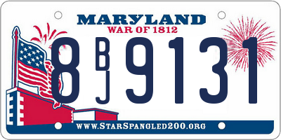 MD license plate 8BJ9131