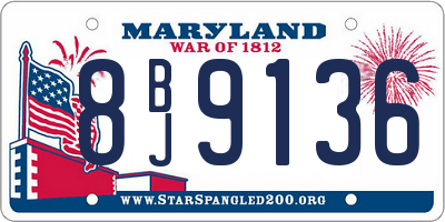 MD license plate 8BJ9136