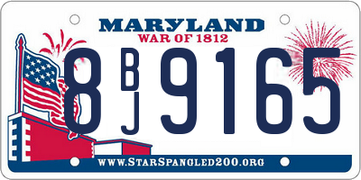 MD license plate 8BJ9165