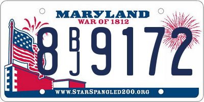 MD license plate 8BJ9172