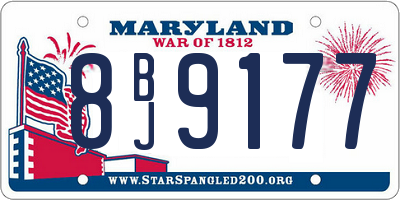MD license plate 8BJ9177