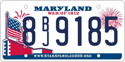 MD license plate 8BJ9185