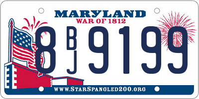 MD license plate 8BJ9199