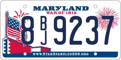 MD license plate 8BJ9237