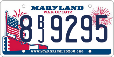 MD license plate 8BJ9295