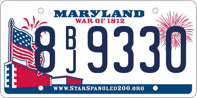 MD license plate 8BJ9330