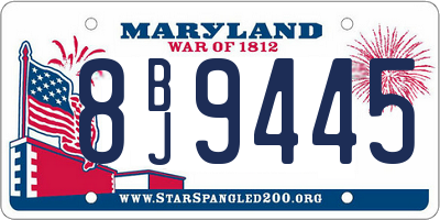 MD license plate 8BJ9445