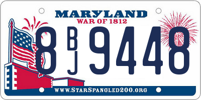 MD license plate 8BJ9448