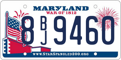 MD license plate 8BJ9460