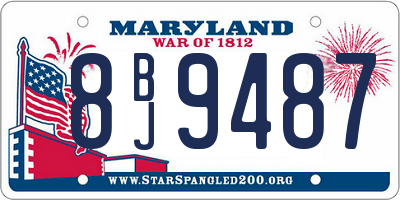 MD license plate 8BJ9487