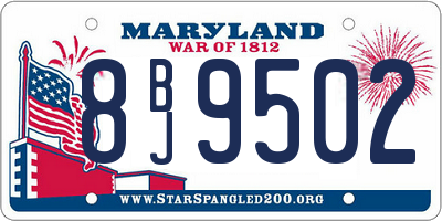 MD license plate 8BJ9502