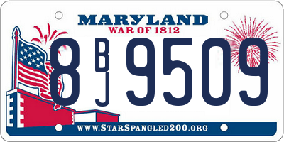 MD license plate 8BJ9509