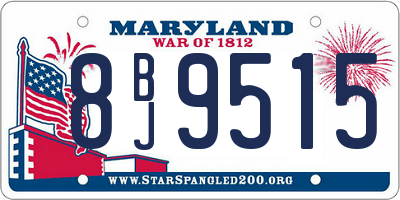 MD license plate 8BJ9515