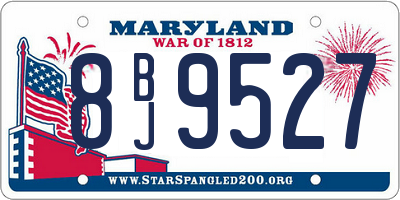 MD license plate 8BJ9527