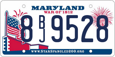 MD license plate 8BJ9528