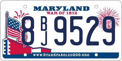 MD license plate 8BJ9529