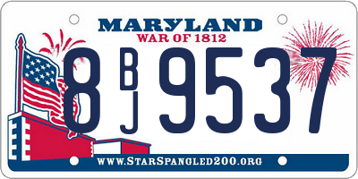 MD license plate 8BJ9537
