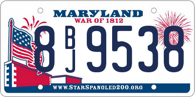 MD license plate 8BJ9538