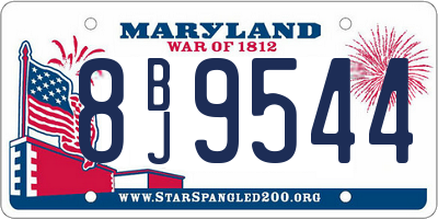 MD license plate 8BJ9544