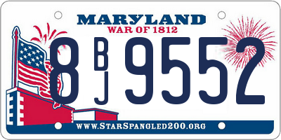 MD license plate 8BJ9552