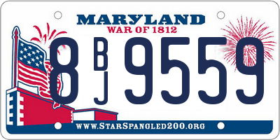 MD license plate 8BJ9559