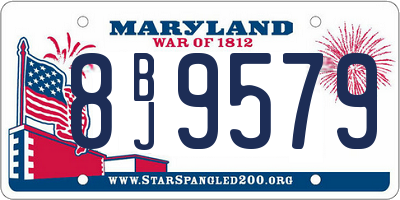 MD license plate 8BJ9579