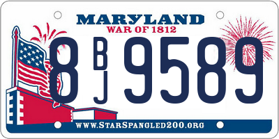 MD license plate 8BJ9589