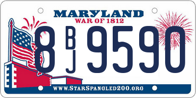 MD license plate 8BJ9590