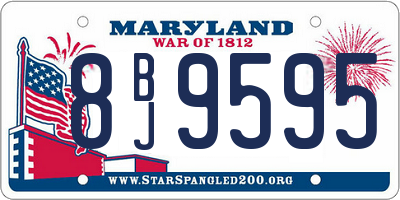 MD license plate 8BJ9595