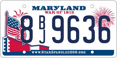 MD license plate 8BJ9636