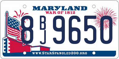 MD license plate 8BJ9650