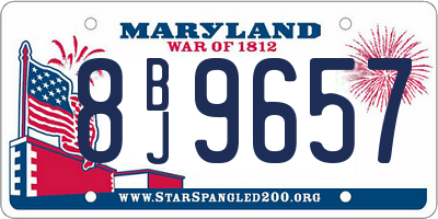 MD license plate 8BJ9657