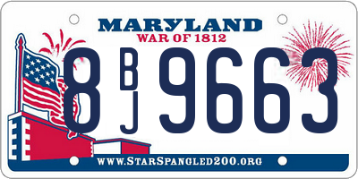 MD license plate 8BJ9663